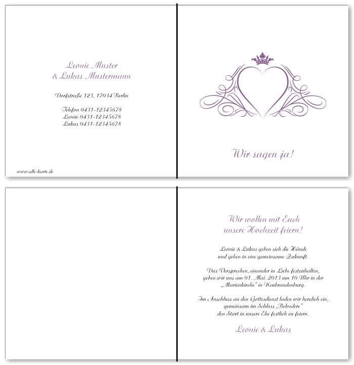  Einladungskarten Hochzeit, Hochzeitseinladungen, Hochzeitskarten, Einladungen für Hochzeit