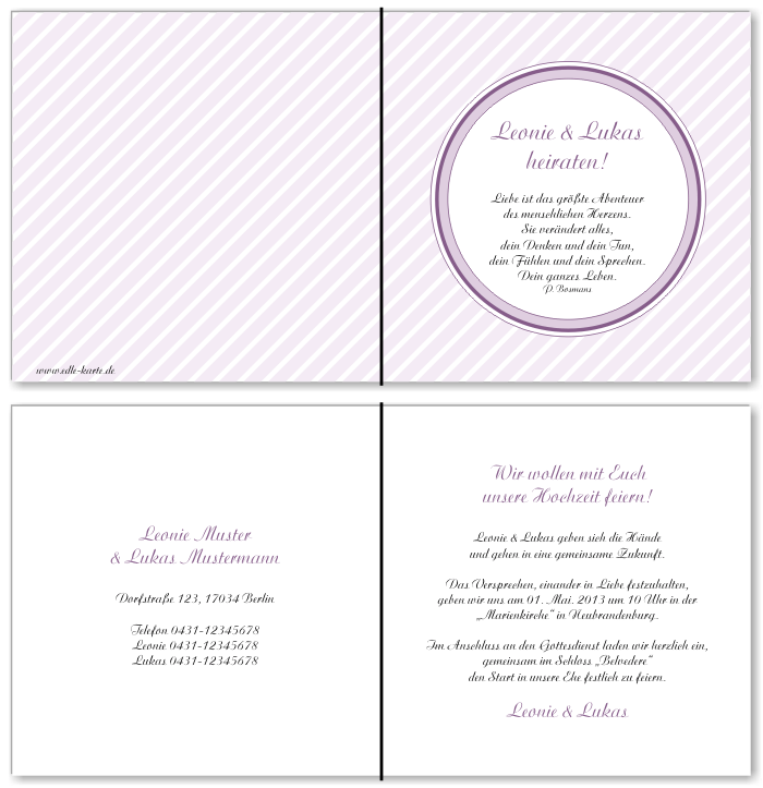  Einladungskarten Hochzeit, Hochzeitseinladungen, Hochzeitskarten, Einladungen für Hochzeit