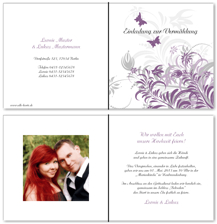  Einladungskarten Hochzeit, Hochzeitseinladungen, Hochzeitskarten, Einladungen für Hochzeit