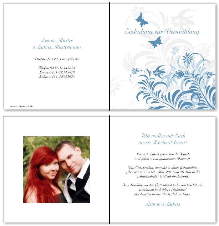  Einladungskarten Hochzeit, Hochzeitseinladungen, Hochzeitskarten, Einladungen für Hochzeit