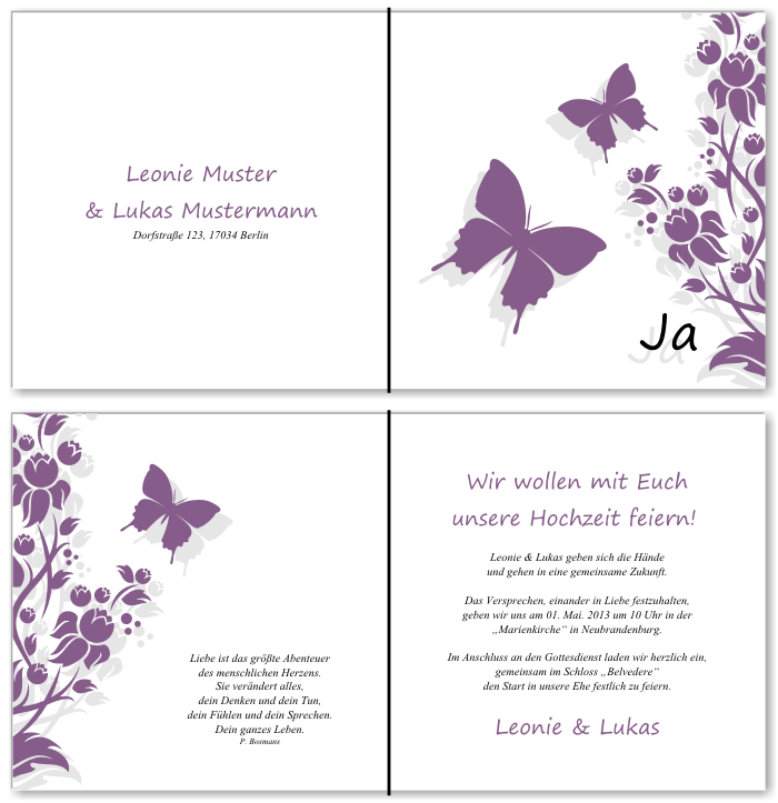  Einladungskarten Hochzeit, Hochzeitseinladungen, Hochzeitskarten, Einladungen für Hochzeit
