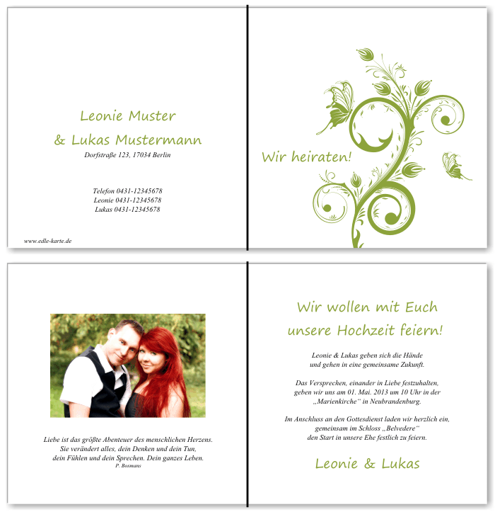  Einladungskarten Hochzeit, Hochzeitseinladungen, Hochzeitskarten, Einladungen für Hochzeit