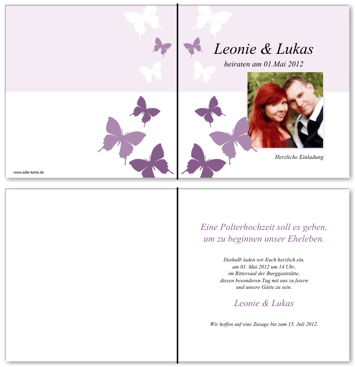  Einladungskarten Hochzeit, Hochzeitseinladungen, Hochzeitskarten, Einladungen für Hochzeit