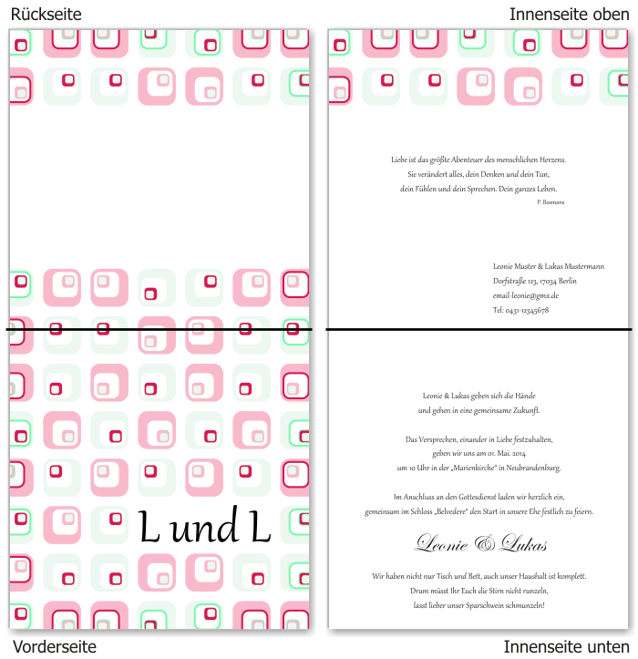  Einladungskarten Hochzeit, Hochzeitseinladungen, Hochzeitskarten, Einladungen für Hochzeit