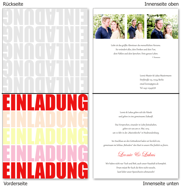  Einladungskarten Hochzeit, Hochzeitseinladungen, Hochzeitskarten, Einladungen für Hochzeit