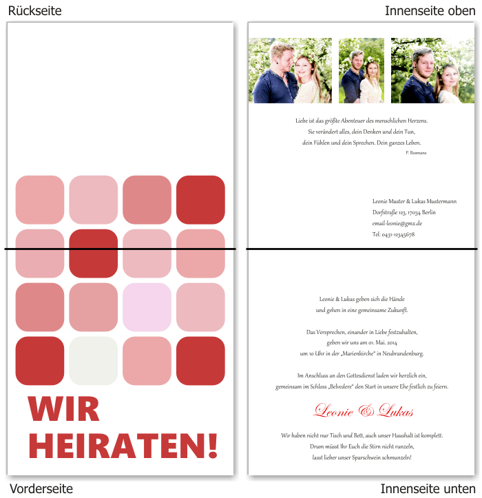  Einladungskarten Hochzeit, Hochzeitseinladungen, Hochzeitskarten, Einladungen für Hochzeit