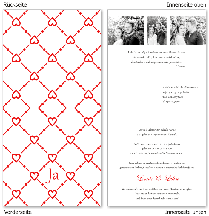  Einladungskarten Hochzeit, Hochzeitseinladungen, Hochzeitskarten, Einladungen für Hochzeit