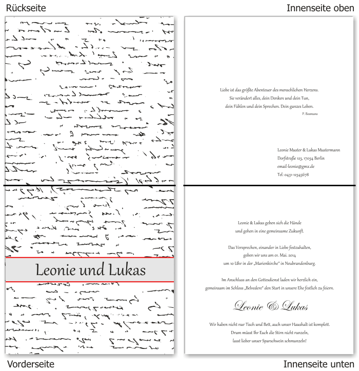  Einladungskarten Hochzeit, Hochzeitseinladungen, Hochzeitskarten, Einladungen für Hochzeit