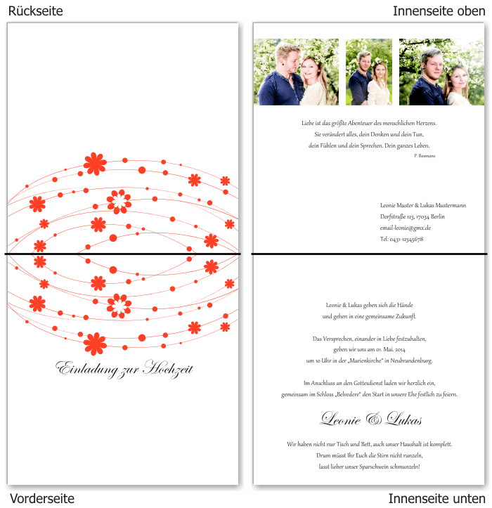  Einladungskarten Hochzeit, Hochzeitseinladungen, Hochzeitskarten, Einladungen für Hochzeit