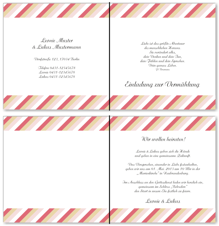  Einladungskarten Hochzeit, Hochzeitseinladungen, Hochzeitskarten, Einladungen für Hochzeit
