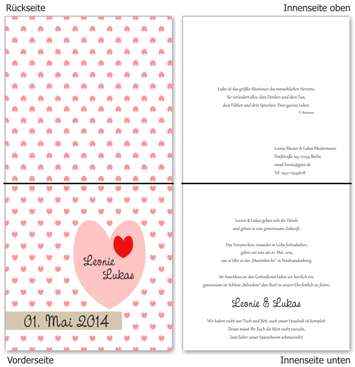  Einladungskarten Hochzeit, Hochzeitseinladungen, Hochzeitskarten, Einladungen für Hochzeit