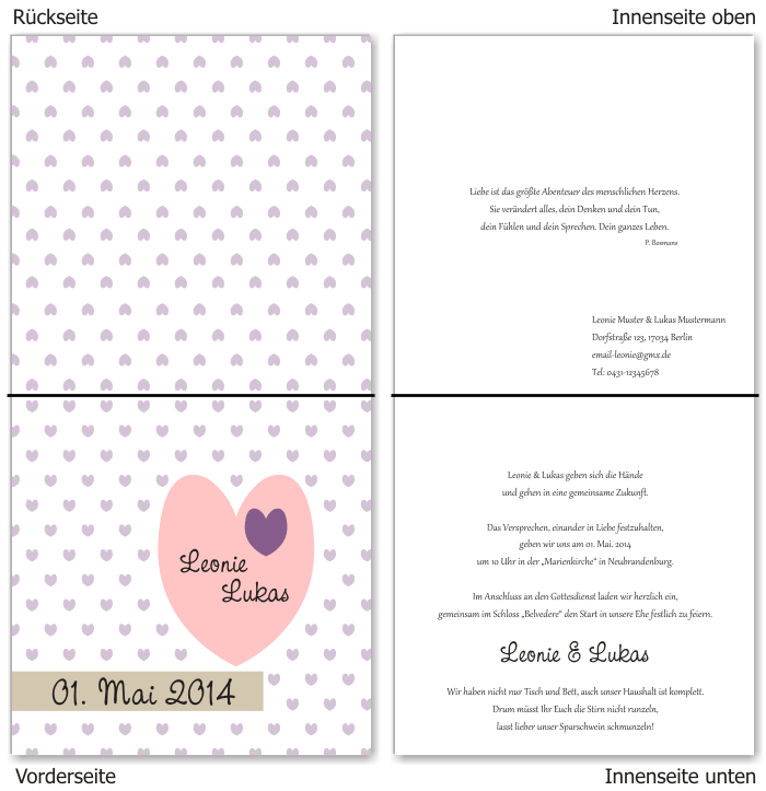  Einladungskarten Hochzeit, Hochzeitseinladungen, Hochzeitskarten, Einladungen für Hochzeit