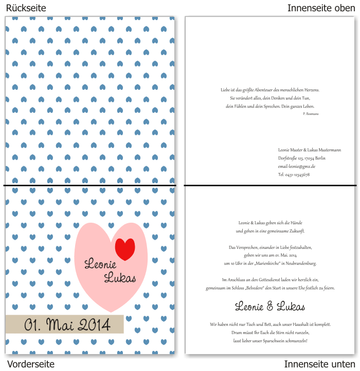  Einladungskarten Hochzeit, Hochzeitseinladungen, Hochzeitskarten, Einladungen für Hochzeit