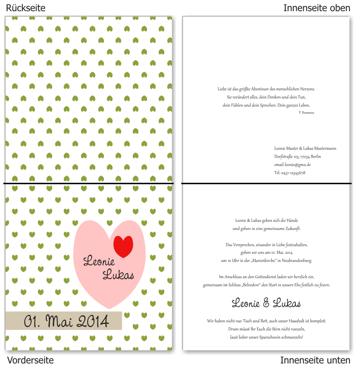  Einladungskarten Hochzeit, Hochzeitseinladungen, Hochzeitskarten, Einladungen für Hochzeit