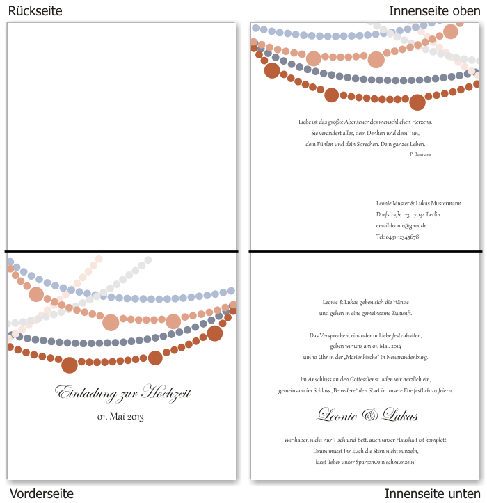  Einladungskarten Hochzeit, Hochzeitseinladungen, Hochzeitskarten, Einladungen für Hochzeit