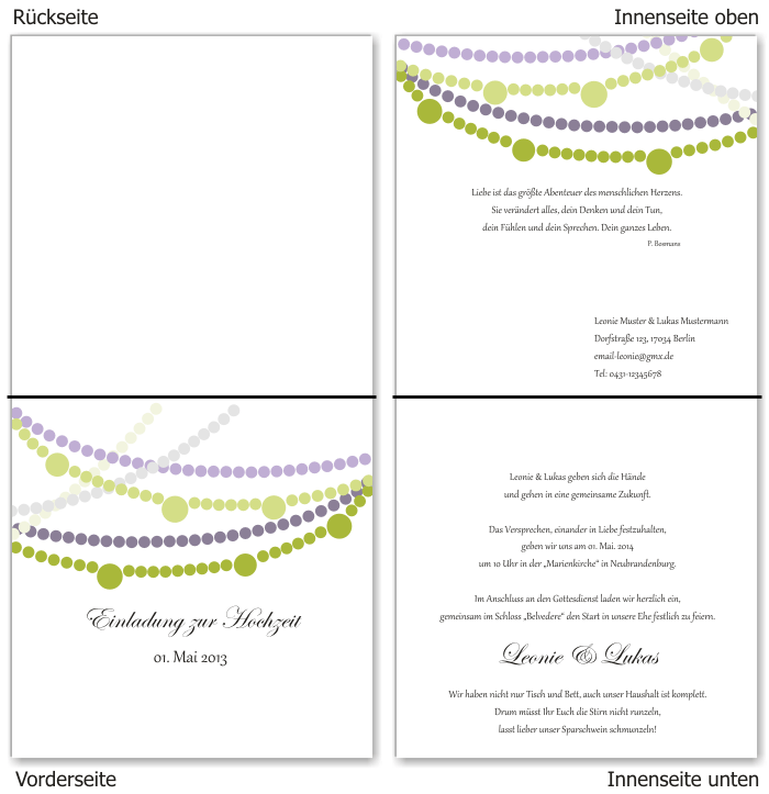  Einladungskarten Hochzeit, Hochzeitseinladungen, Hochzeitskarten, Einladungen für Hochzeit