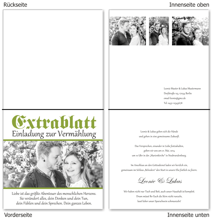  Einladungskarten Hochzeit, Hochzeitseinladungen, Hochzeitskarten, Einladungen für Hochzeit