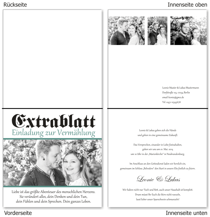  Einladungskarten Hochzeit, Hochzeitseinladungen, Hochzeitskarten, Einladungen für Hochzeit