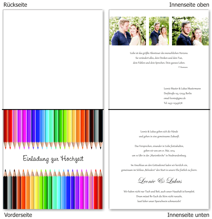  Einladungskarten Hochzeit, Hochzeitseinladungen, Hochzeitskarten, Einladungen für Hochzeit