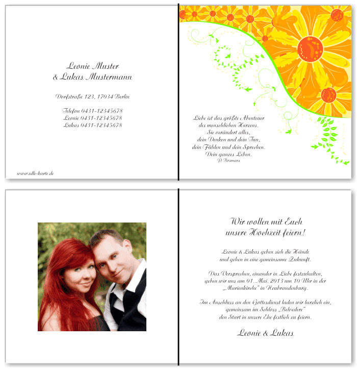  Einladungskarten Hochzeit, Hochzeitseinladungen, Hochzeitskarten, Einladungen für Hochzeit