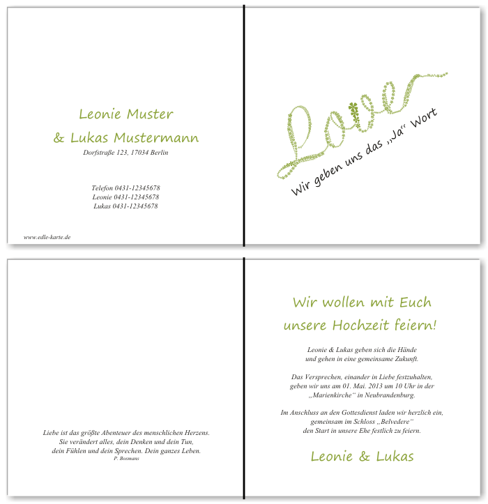  Einladungskarten Hochzeit, Hochzeitseinladungen, Hochzeitskarten, Einladungen für Hochzeit
