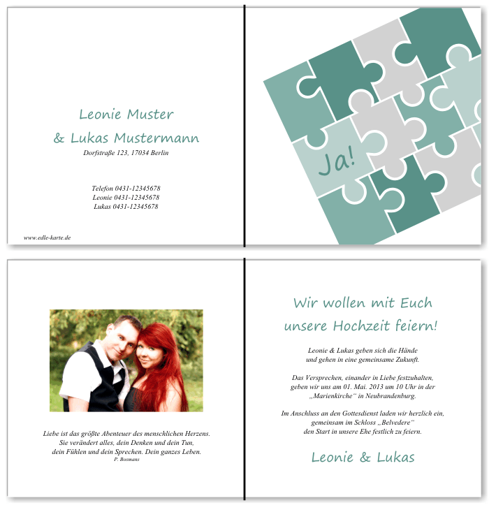  Einladungskarten Hochzeit, Hochzeitseinladungen, Hochzeitskarten, Einladungen für Hochzeit