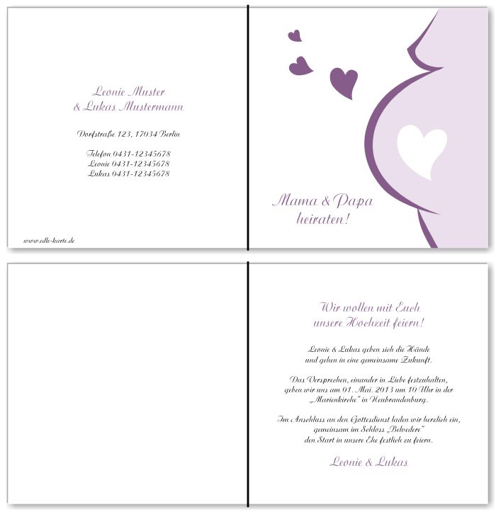  Einladungskarten Hochzeit, Hochzeitseinladungen, Hochzeitskarten, Einladungen für Hochzeit