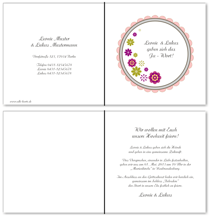  Einladungskarten Hochzeit, Hochzeitseinladungen, Hochzeitskarten, Einladungen für Hochzeit