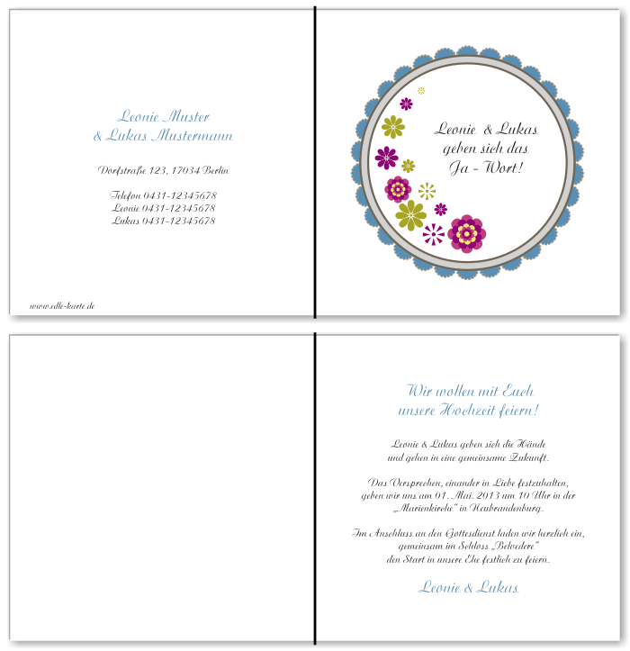  Einladungskarten Hochzeit, Hochzeitseinladungen, Hochzeitskarten, Einladungen für Hochzeit