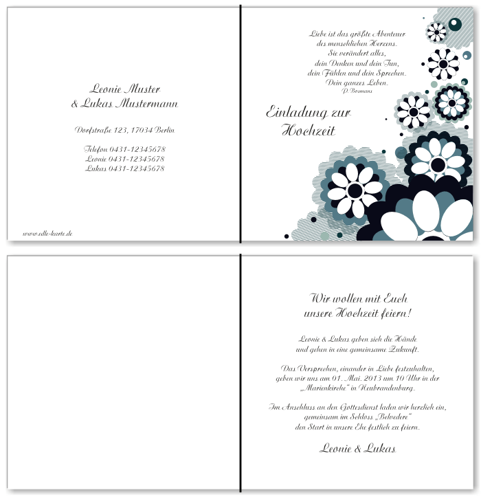  Einladungskarten Hochzeit, Hochzeitseinladungen, Hochzeitskarten, Einladungen für Hochzeit