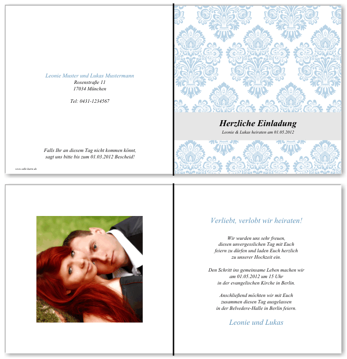  Einladungskarten Hochzeit, Hochzeitseinladungen, Hochzeitskarten, Einladungen für Hochzeit