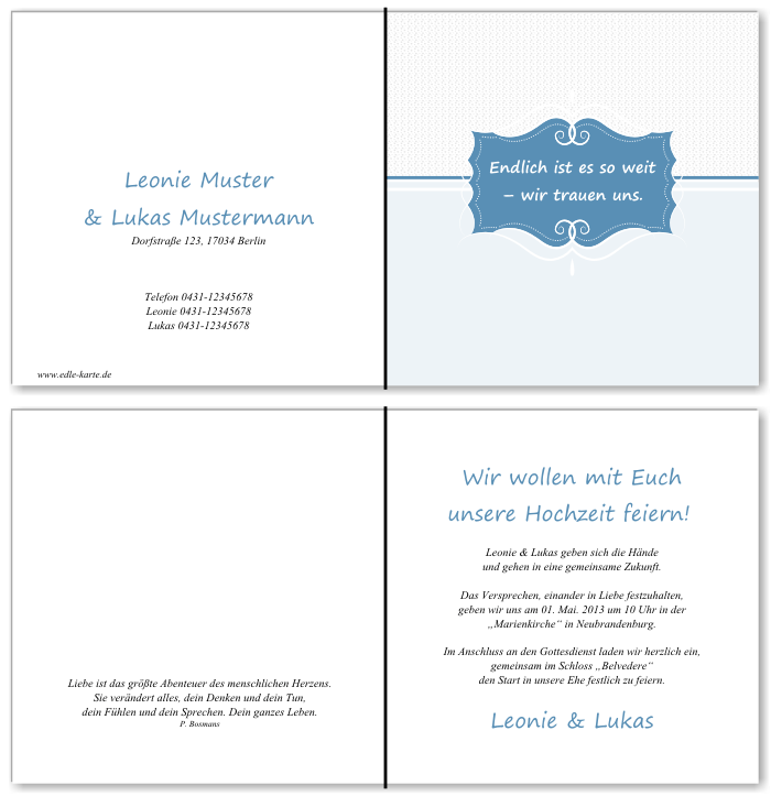  Einladungskarten Hochzeit, Hochzeitseinladungen, Hochzeitskarten, Einladungen für Hochzeit