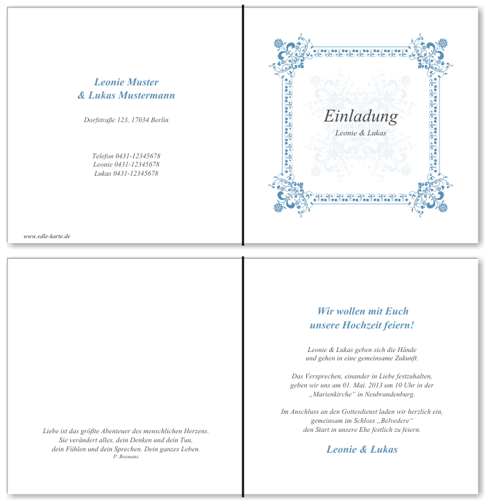  Einladungskarten Hochzeit, Hochzeitseinladungen, Hochzeitskarten, Einladungen für Hochzeit