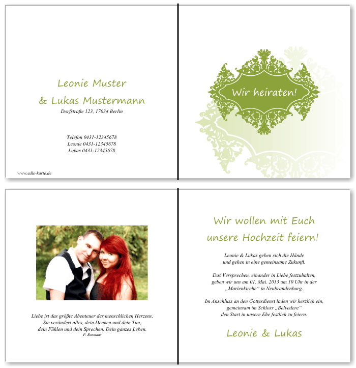  Einladungskarten Hochzeit, Hochzeitseinladungen, Hochzeitskarten, Einladungen für Hochzeit