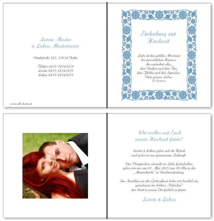  Einladungskarten Hochzeit, Hochzeitseinladungen, Hochzeitskarten, Einladungen für Hochzeit