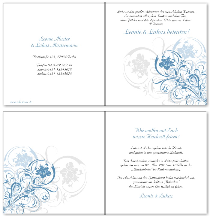  Einladungskarten Hochzeit, Hochzeitseinladungen, Hochzeitskarten, Einladungen für Hochzeit