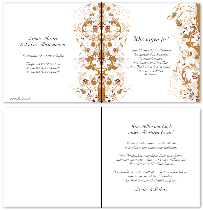  Einladungskarten Hochzeit, Hochzeitseinladungen, Hochzeitskarten, Einladungen für Hochzeit