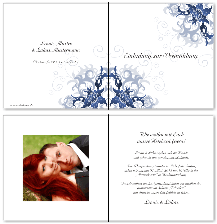  Einladungskarten Hochzeit, Hochzeitseinladungen, Hochzeitskarten, Einladungen für Hochzeit