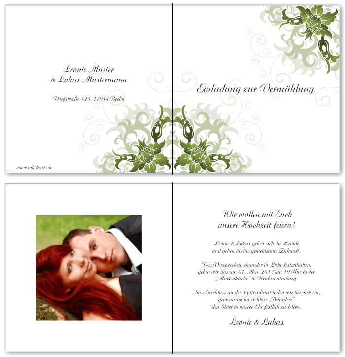 Einladungskarten Hochzeit, Hochzeitseinladungen, Hochzeitskarten, Einladungen für Hochzeit