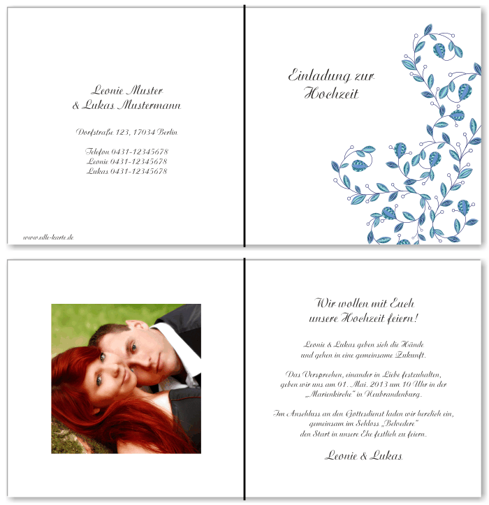  Einladungskarten Hochzeit, Hochzeitseinladungen, Hochzeitskarten, Einladungen für Hochzeit