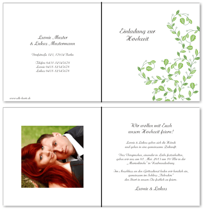  Einladungskarten Hochzeit, Hochzeitseinladungen, Hochzeitskarten, Einladungen für Hochzeit