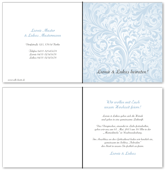  Einladungskarten Hochzeit, Hochzeitseinladungen, Hochzeitskarten, Einladungen für Hochzeit