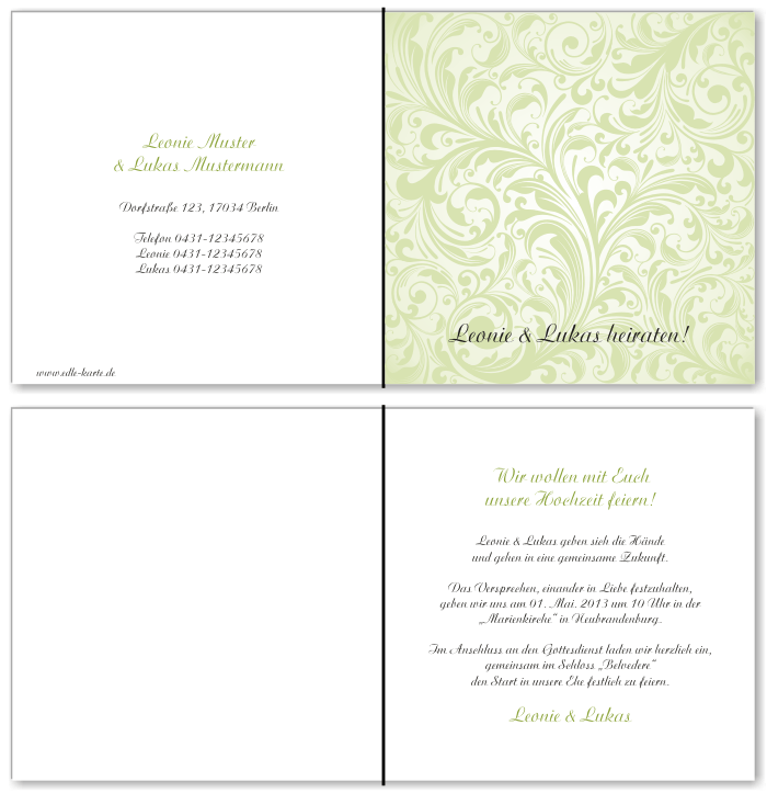  Einladungskarten Hochzeit, Hochzeitseinladungen, Hochzeitskarten, Einladungen für Hochzeit