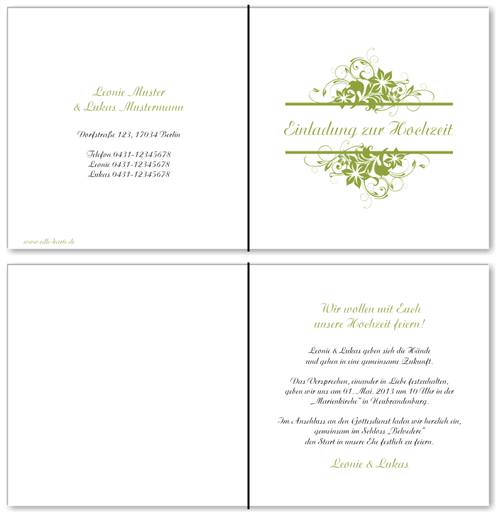  Einladungskarten Hochzeit, Hochzeitseinladungen, Hochzeitskarten, Einladungen für Hochzeit