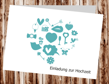 Hochzeitseinladungen, Einladungskarten zur Hochzeit, individuelle Einladungen für Hochzeit, Hochzeitskarten, persönliche Hochzeitseinladungen