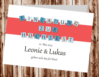 Hochzeitseinladungen, Einladungskarten zur Hochzeit, individuelle Einladungen für Hochzeit, Hochzeitskarten, persönliche Hochzeitseinladungen